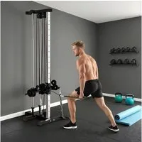 SPORTNOW Kraftstation höhenverstellbar 25-165 cm Dual-Pulley-Systemen Trainings-Gerät, 6 Gewichtsblöcke (Kraftturm, 1-tlg., Rücken- und Armtrainingsgerät), max. 120 kg, für Heimtraining 62 x 60 x 200 cm Schwarz
