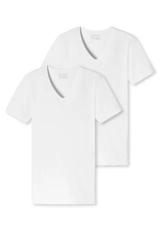 SCHIESSER - 2PACK T-shirt weiss - Gr. - 6