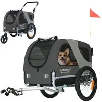 TIGGO Fahrradhundeanhänger DOGGYHUT® Hundefahrradanhänger Fahrradanhänger Hundeanhänger, Verstellbare Sicherheitsleine