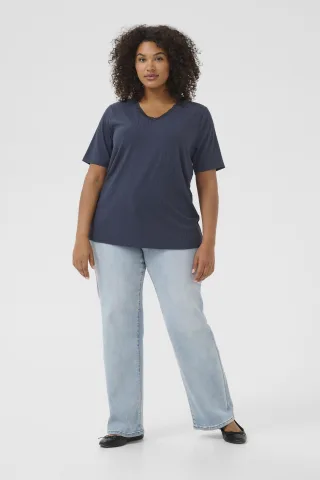 Kurzarm-Bluse Regular fit Midnight Marine CC dark blue