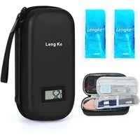 LuxusKollektion Kühltasche Insulin Pen Tasche Kühltasche Kühlakku Etui 01 Y12-schwarz