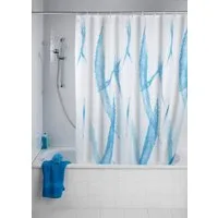 WENKO Duschvorhang Badevorhang waschbar, mit 12 Duschvorhangringen, 100 % Polyester