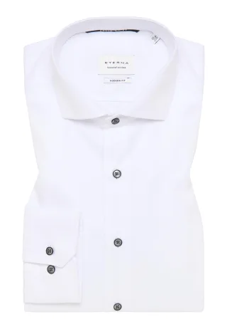 ETERNA - Cover Shirt Twill Langarm weiß - Gr. - 38