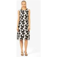 Kraimod Cocktailkleid mit Rosenprint & Spitzenkante