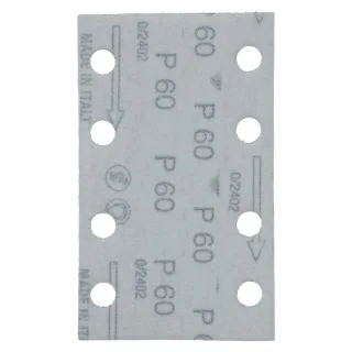 Makita Schleifpapier 80x130mm, Körnung A60,Klett, 8 Loch, 10 Stück - E-23503