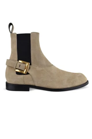 Balmain Balmain Anthem Chelsea-Stiefel Beige
