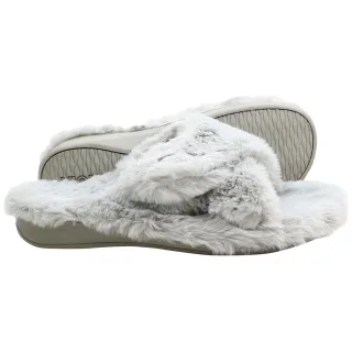 Vionic Indulge Relax Plush Damen Hausschuhe in Grau