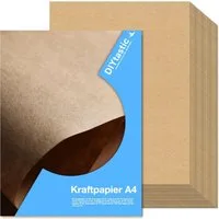 DIYtastic Kraftpapier 100x Kraftpapier braun 160 g/m² aus Naturpapier