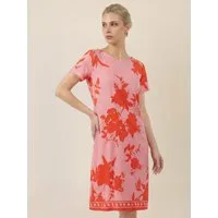 Apart Jerseykleid mit floralen Kontrasten