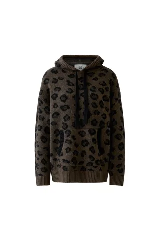 Oui - Pullover dk brown grey - Gr. - 36