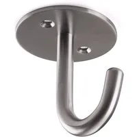 SO-TECH® Garderobenhaken Unterbauhaken NELE, echt Edelstahl massiv (1 St), 1-facher Haken, 60 x 70 mm, 1 Stück inkl. Schrauben