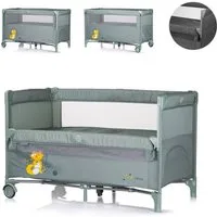 Chipolino Baby-Reisebett Reisebett Relax 2 Ebenen, Vorderseite absenkbar, Seiteneingang, Tasche