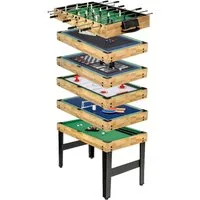 COSTWAY Spieltisch, 10-in-1 Kickertisch, Airhockeytisch, ab 8 Jahren