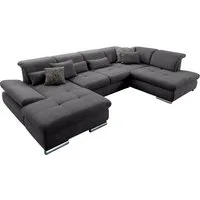 set one by Musterring Wohnlandschaft SO 4100 komfortable Federkernunterfederung, inkl. Kopfteilverstellung, wahlweise Bettfunktion und Sitztiefenverstellung, U-Form
