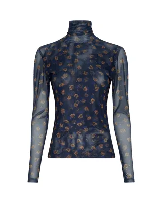msch copenhagen - MSCHGinie Illenora Top AOP mari blue flwr - Gr. - L/XL