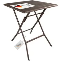 Lemodo Klapptisch Balkontisch mit Kunststoff-Platte in Holz-Optik, 62 cm breit