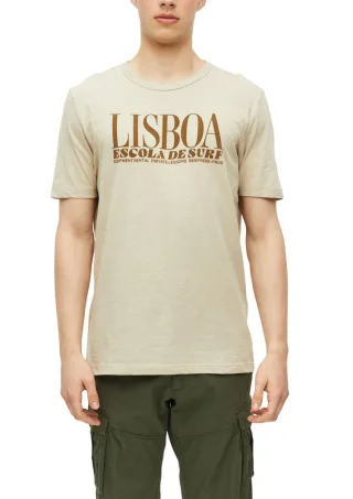 s.Oliver Red Label - T-Shirt mit Frontprint beige - Gr. - XXL