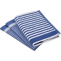 ROSS Geschirrtuch Exclusiv, (Set, 3-tlg), 1x Küchen-Frottiertuch 50x50 cm Streifen u. 2x Geschirrtücher 50x70 cm