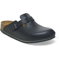 Birkenstock Damen Herren Boston Pro Hausschuhe Leder Pantoletten - Anatomischer Clog Zertifiziert EN ISO 20347:2043, Berufsschuhe für Medizin & Gastronomie