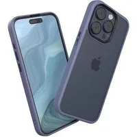 EAZY CASE Handyhülle Outdoor Case für Apple iPhone 15 Pro 6,1 Zoll, Hybrid Handyhülle kratzfest Smart Slimcover Transparent Robust Blau