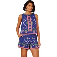 Love & Roses Shirttop Love & Roses besticktes Oberteil, Regular (1-tlg)