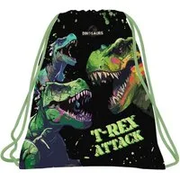 DERFORM Turnbeutel Dinosaurier Kinder Dino Sportbeutel Sport Schuhbeutel Tasche T - Rex