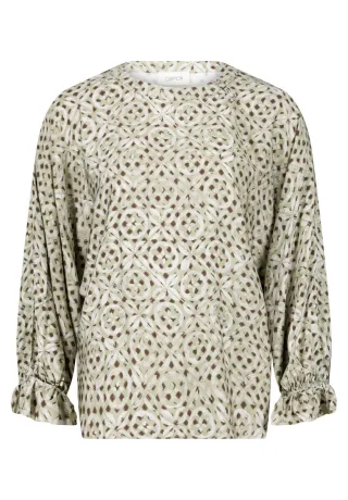 CARTOON - Bluse mit Ballonärmeln beige/braun - Gr. - 36