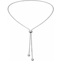 Staufergold Edelstahlkette Y-Halskette „Lariat Glide“ – Verstellbarer Slider Silber
