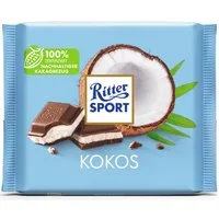 Ritter SPORT Schokolade, Ritter Sport Kokos mit Alpen Vollmilch Schokolade und Milchcreme 100g