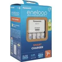 Ladegerät eneloop Universal Smart Charger Set weiß, inkl. 4 eneloop Akkus AA