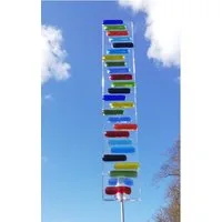 Glas-Stadl Die Glas Fusing Manufaktur Gartenstecker Gartendeko Gartenstecker Sonnenfänger Rechteck