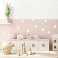 Pastelowe Love Wandbild Wandaufkleber fürs Kinderzimmer, Daisies Blumen