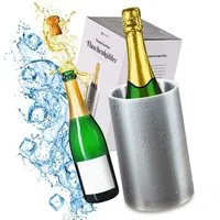 Dimono Wein- und Sektkühler Dimono Wein- und Sektkühler Edelstahl – Thermo Flaschenkühler XXL, aus Doppelwandigen gebürsteten Edelstahl