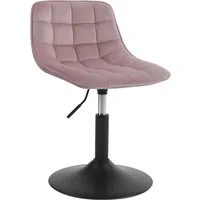 Woltu Barhocker (1 St), Schminkhocker 360° Schwenken Samt Sitz 38-49.5cm Hoch rosa