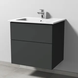 Sanipa 3way Keramik-Set Keramik-Waschtisch und Unterbau (SP322) SP3221B