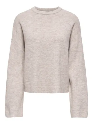 ONLY - ONLSIMONI L/S O-NECK PULLOVER KNT NOOS Pumice Stone - Gr. - L