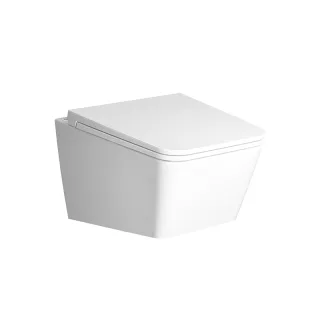 VitrA Equal Tiefspüler-Wand-WC VitrA Flush 2.0 V-Fit ohne Spülrand Weiß Hochglanz,7245B403-0075 7245B403-0075