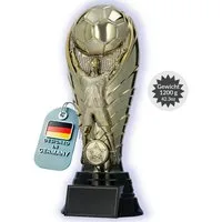 Larius Dekofigur Larius Premium Fußball Pokal (250mm, 1200gr) - Trophäe Ehrenpreis