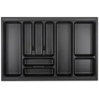 SO-TECH® Besteckeinsatz ORGA-BOX VIII Besteckeinsatz Lavagrau perlstruktur, 711 x 480 mm im 80er Schrank
