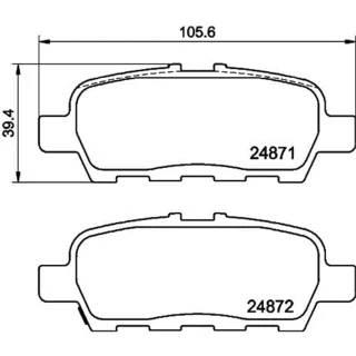 Hella Bremsbel?ge hinten Nissan Suzuki