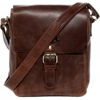 SID & VAIN Umhängetasche ORLANDO Umhängetasche Cross-Body Bag echt Leder, Ledertasche Schultertasche Herren Damen Messenger Bag braun