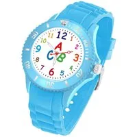 Taffstyle Quarzuhr Kinder Armbanduhr Silikon Lernuhr Zahlen Uhr Bunt, Bunte ABC Silikonuhr Farbige Sportuhr Kinderuhr 34mm Analog Quarz