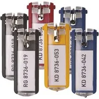 DURABLE Schlüsselanhänger KEY CLIP (6-tlg), mit Beschriftungsschild