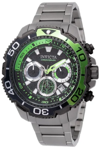 Invicta TI-22 49494 Herrenarmbanduhr - Quarzwerk - Titan mit Schwarzem Zifferblatt - 48 mm