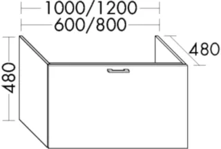 Burgbad Waschtischunterschrank System 30 Preisgruppe 1 Aqua 480x600x480 Eiche Dekor Urban WUYH060F6318