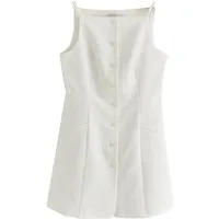 Next Minikleid Durchgeknöpftes ärmelloses Minikleid (1-tlg)