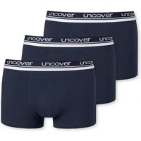 uncover by SCHIESSER Boxer Uncover Cotton (2er Pack) Logo-Bund, elastisch, ohne Eingriff, perfekter Sitz