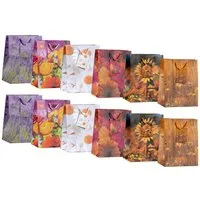 laro Geschenkbox Geschenktüten mit Henkel Medium Blumen Sommer 12-96 (12 St)