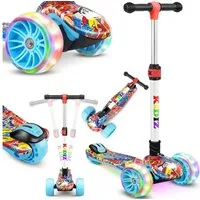 KIDIZ Cityroller, Roller Kinder Scooter X-Pro2 Dreiradscooter mit PU LED Leuchten