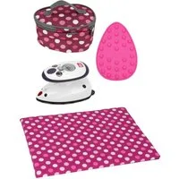Semplix Dampfbügeleisen - Prym Mini Dampfbügeleisen–Bügelunterlage-Tasche, 1800 W